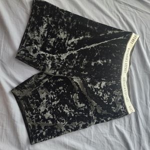 Black Suede biker shorts